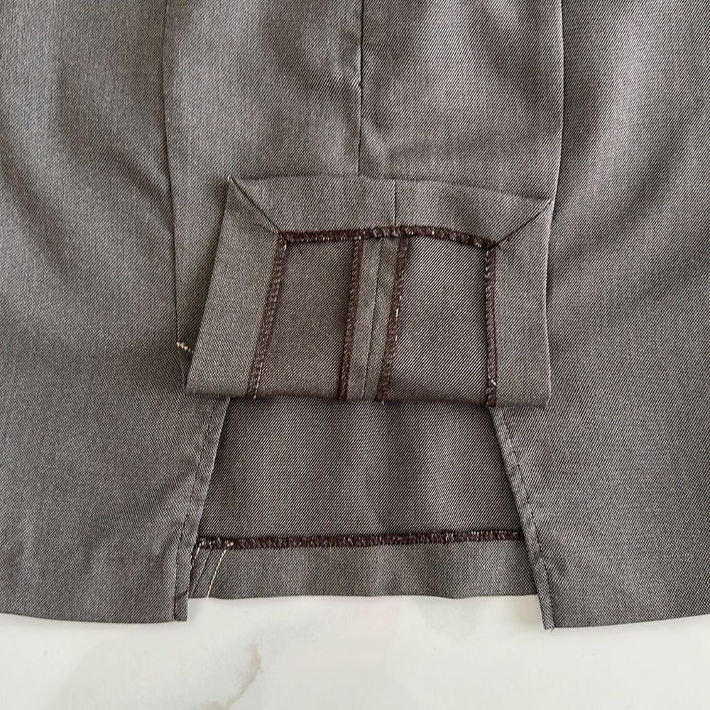 XOXO Brown Pencil Skirt Knee-Length Back Slit Sz 0 HIGT WAIST - Picture 7 of 11